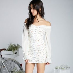 Eggie Grettle Floral Off Shoulder Dress XS